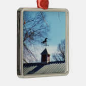 Horse Weather Vane Blue Sky Metalen Ornament (Rechts)