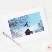 Horse Weather Vane Blue Sky Rechthoekige Sticker (Envelop)
