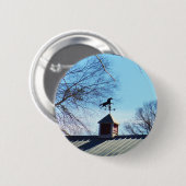Horse Weather Vane Blue Sky Ronde Button 5,7 Cm (Voorkant /achterkant)