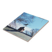 Horse Weather Vane Blue Sky Tegeltje (Zijkant)