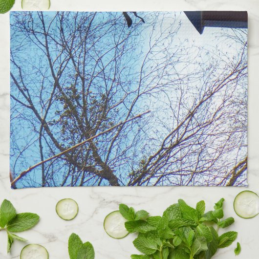 Horse Weather Vane Blue Sky Theedoek (Gevouwen)