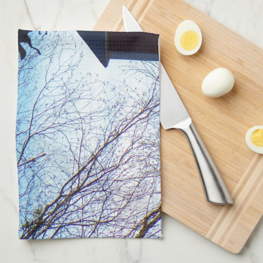 Horse Weather Vane Blue Sky Theedoek (Quarter Fold)