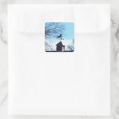 Horse Weather Vane Blue Sky Vierkante Sticker (Tas)