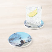 Horse Weather Vane Blue Sky Zandsteen Onderzetter (Zijkant)