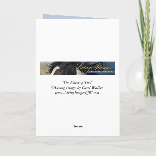 Horse Wenskaart - De kracht van twee Kaart (Achterkant)