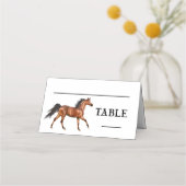 Horse Western Country Wedding Rustic Party Plaatskaartje (Voorkant)