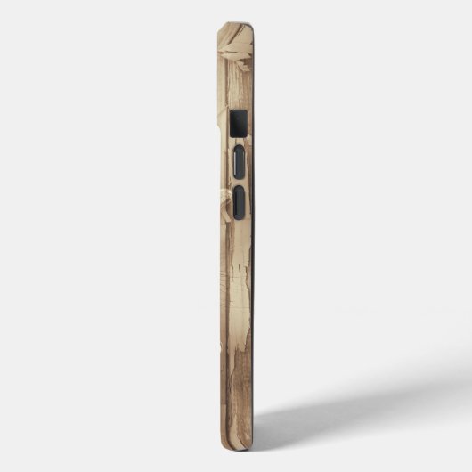 Horse  Western Sepia Rustic Wood Case-Mate iPhone Case (Achterkant / Links)