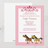 HORSE Westerne Cowgirl 5x7 Baby shower Uitnodiging (Voorkant / Achterkant)
