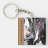Horse Whisperer Two Horses Kisssing Sleutelhanger (Voorkant)