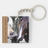 Horse Whisperer Two Horses Kisssing Sleutelhanger (Achterkant)