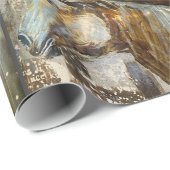 Horse Wild Mustang Land Westerne Cowboy Cadeaupapier (Rol Hoek)