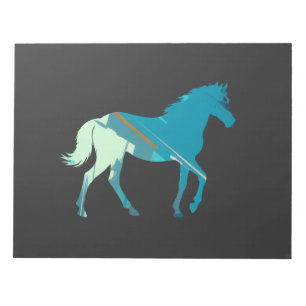 Horse Wildlife Natuur Illustratie Silhouette Art Notitieblok