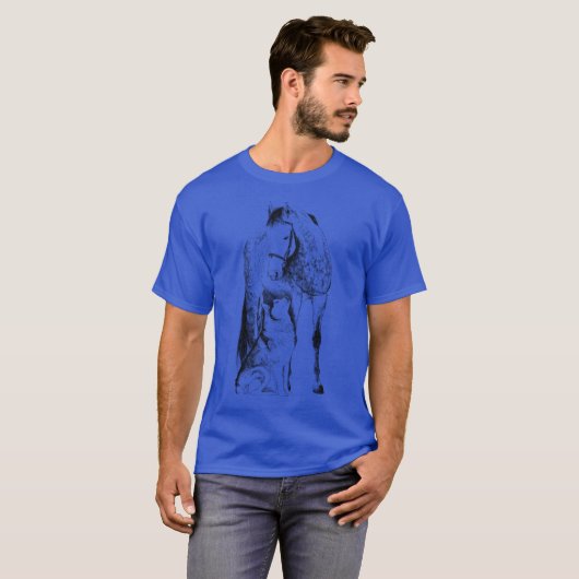 Horse with dog boy t-shirt (Voorkant volledig)
