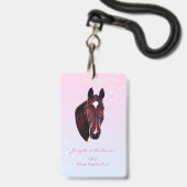 Horse with White Star  Badge (Voorzijde met lanyard)