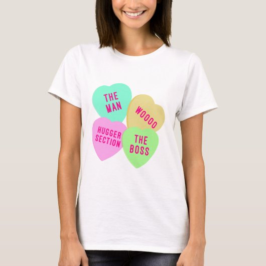 Horse Women Snoep Hearts T-shirt (Voorkant)