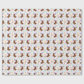 Horse Wrapping Paper in White Cadeaupapier (Vlak)