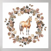 Horse Wreath Poster Print Wall Decor (Voorkant)