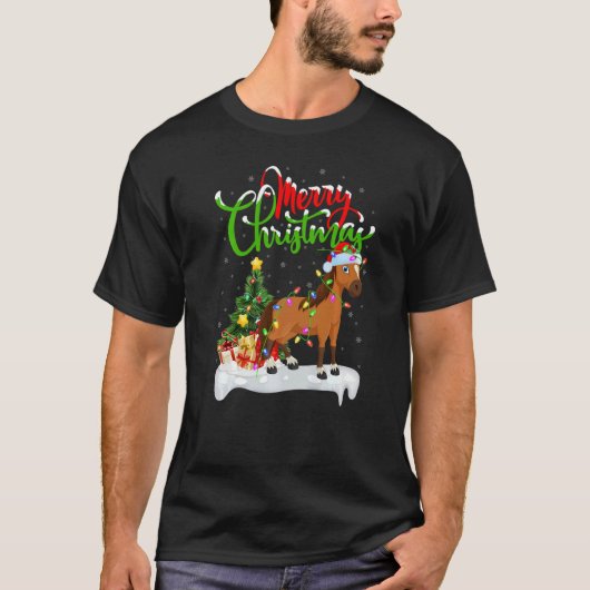 Horse Xmas Decorations Santa Horse Kerstmis T-shirt (Voorkant)