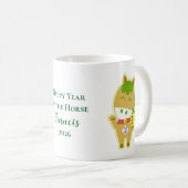 Horse Year Lucky Cute Personalized Name Coffee Mug Koffiemok (Voorkant rechts)