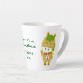 Horse Year Lucky Cute Personalized Name Latte Mug Mok (Rechterhoek)