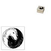 Horse Yin Yang Sign Rubberstempel (Gestempeld)