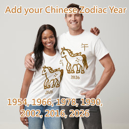 Horse Zodiac jaar T-shirt