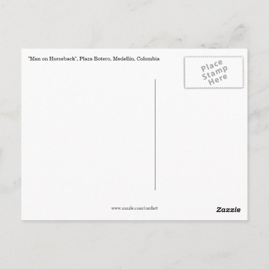 horseback botermine briefkaart (Achterkant)