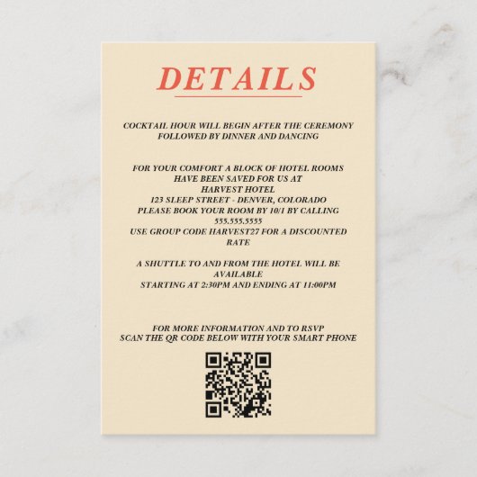 Horseback Canyon Paar QR Code en Details Informatiekaartje (Voorkant)