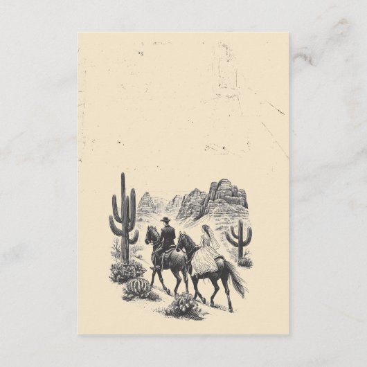 Horseback Canyon Paar QR Code en Details Informatiekaartje (Achterkant)