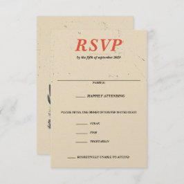 Horseback Canyon Paar Voedsel Keuzen RSVP Kaartje