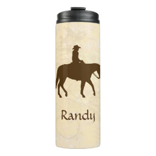 Horseback Cowboy Personalized Thermosbeker