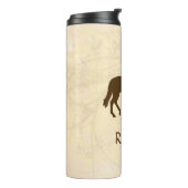 Horseback Cowboy Personalized Thermosbeker (Gedraaid links)