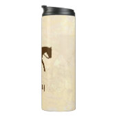 Horseback Cowboy Personalized Thermosbeker (Geroteerd rechts)
