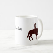 Horseback Cowgirl Personalized Koffiemok (Voorkant rechts)