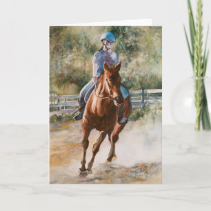 Horseback die het RuiterWenskaart van het Kaart