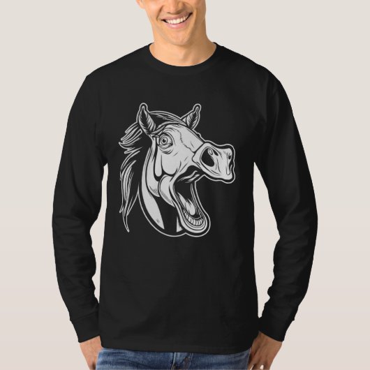 Horseback  Equestrian Horse Riding T-shirt (Voorkant)