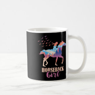Horseback Girl Horseback Riding Horse Racing Horse Koffiemok