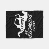 Horseback Horse Riding Fleece Deken (Voorkant (Horizontaal))