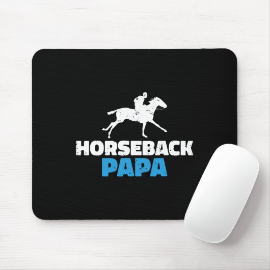 Horseback Papa Horse Riding Muismat (Met muis)