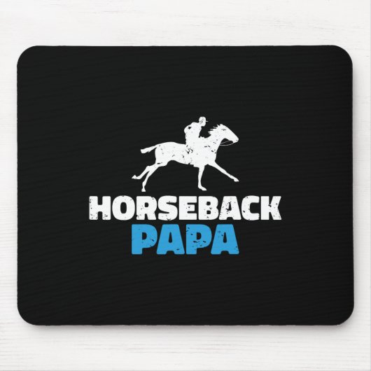 Horseback Papa Horse Riding Muismat (Voorkant)