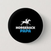 Horseback Papa Horse Riding Ronde Button 5,7 Cm (Voorkant)