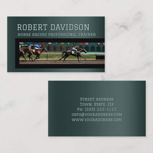 Horseback Racing Pro Trainer Visitekaartje (Voorkant / Achterkant)