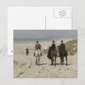 Horseback Ride langs het strand - Art Briefkaart (Voorkant / Achterkant)