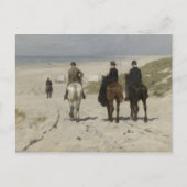 Horseback Ride langs het strand - Art Briefkaart (Voorkant)