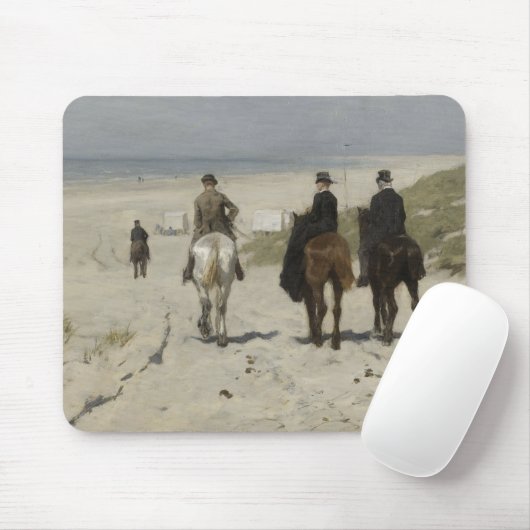 Horseback Ride langs het strand - Art Mousepad Muismat (Met muis)