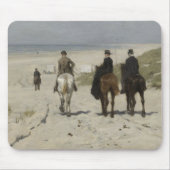 Horseback Ride langs het strand - Art Mousepad Muismat (Voorkant)