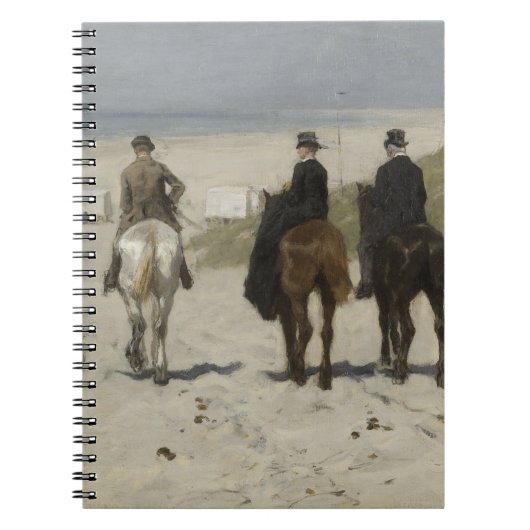 Horseback Ride langs het strand - Fine Art Notitie Notitieboek (Voorkant)