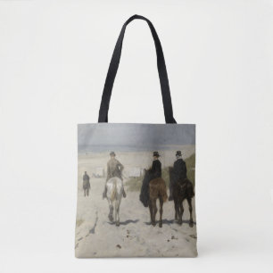 Horseback Ride langs het strand - Fine Art Tote Bag