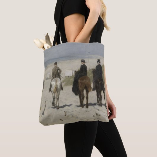 Horseback Ride langs het strand - Fine Art Tote Bag (Dichtbij)