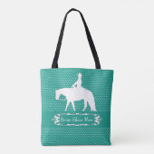 Horseback Rider Cowgirl CUSTOM NAME Canvas tas 2 (Achterkant)